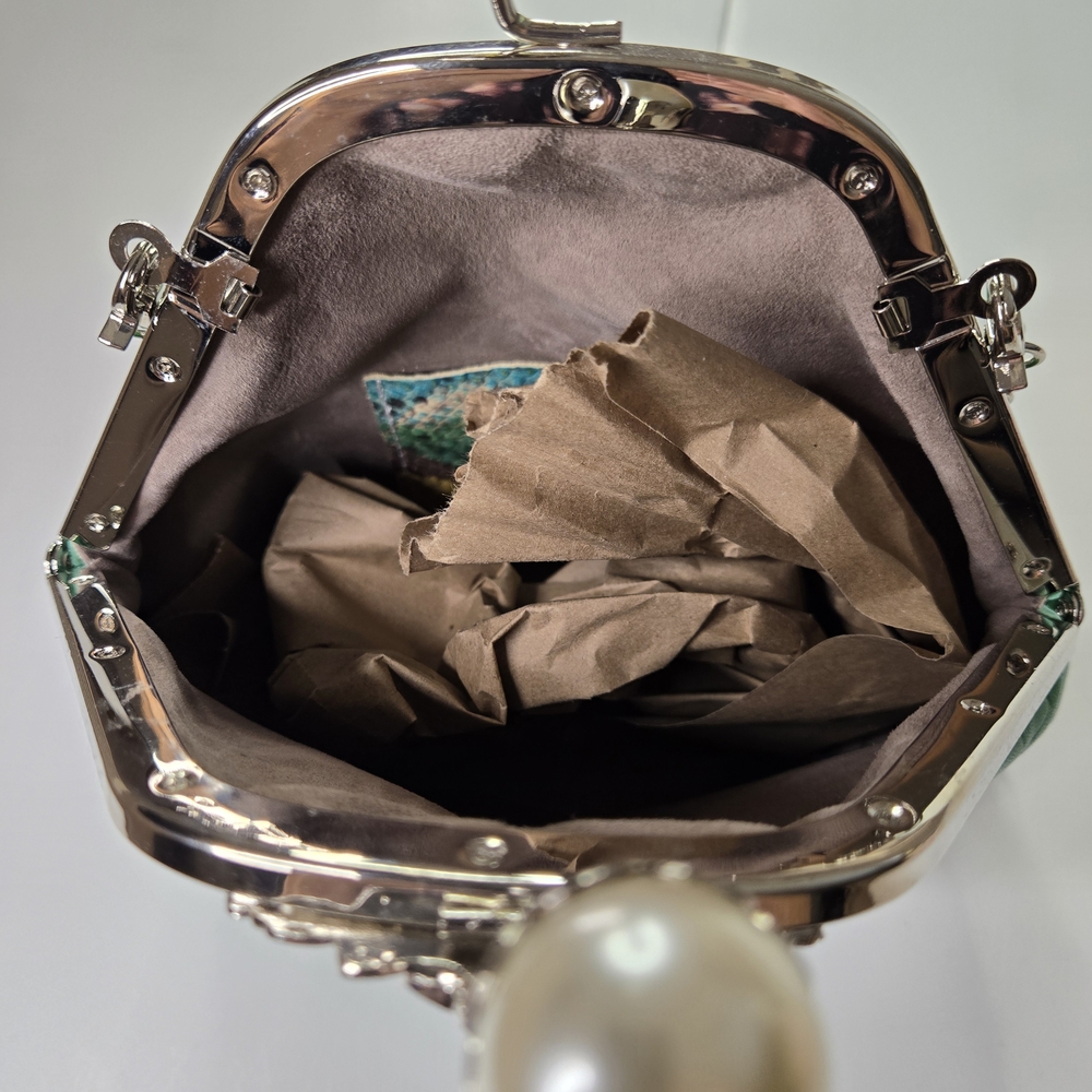 Bundle Of 2 Fun, Whimsical Women's Handbag Set-Green/silver & Pink/gold Accents - Picture 7 of 13